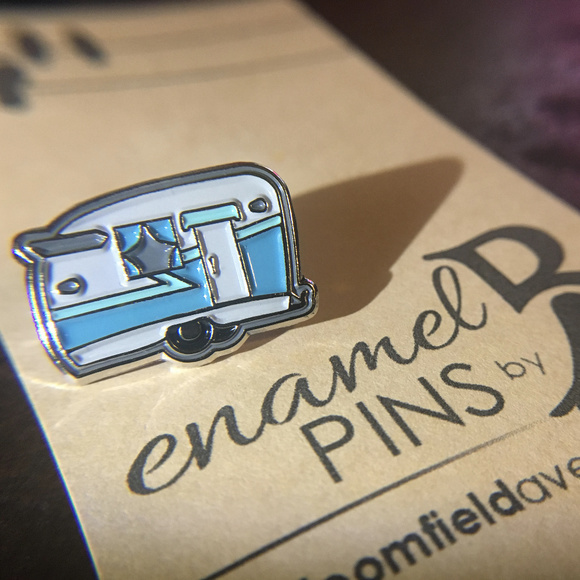 Camper Enamel Pin | Canned Ham Lapel Brooch - Picture 11 of 11